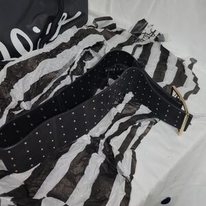 Alice & Olivia Studded Suede Belt in Black